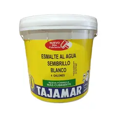 TAJAMAR - Esmalte Al Agua Semibrillo Blanco Tineta