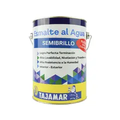 TAJAMAR - Esmalte Al Agua Semibrillo Blanco Invierno Galón