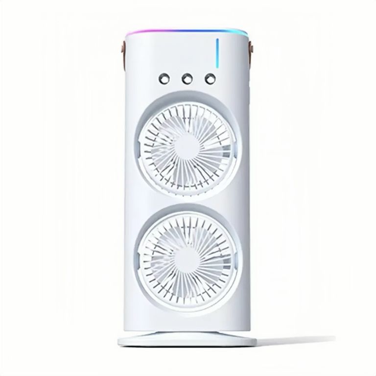 Doble Ventilador De Aire Frío Humidificador Para Escritorio