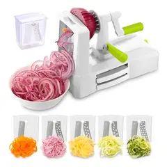 GENERICO - Cortador de verduras veggetti Rallador Rotatorio 3 En 1 Espiral crea ensaladas unicas