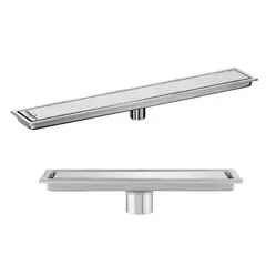 OFERTABKN - Piso Drenaje Ducha Cubierta Acero Inoxidable Filtro 60x10cm