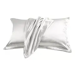 HD HOGAR SPA - Funda Almohada Satin Tipo Seda Set X2 Unidades 76cm 50cm