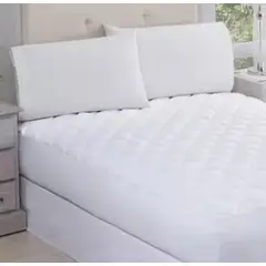 OKAY - Cubre Colchón King 180x200+35 No Impermeable Blanco Liso King