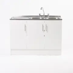 MOBELTEK - Mueble de Cocina Kit Lavaplatos 120cm Secador Izquierdo