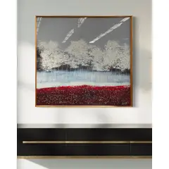 DEKAM DISEÑO - Cuadro Porcelana Diamantes Cuadro Porcelana Bosque Nevado 60x60 cms