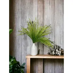 COREL - Pasto Verde Ondulado 45cm Artificial - Estilo Natural para Interiores y Vitrinas