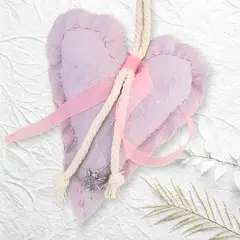 LAFANTINA - CUNERO CORAZÓN ROSA REGALO RELIGIOSO PARA BAUTIZO Y NACIMIENTO BEBÉ