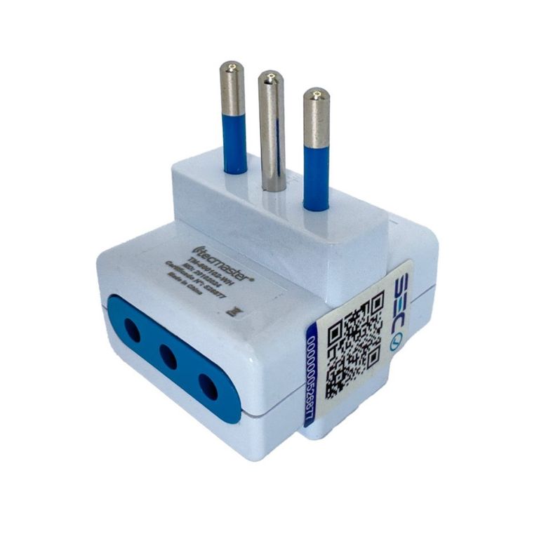 Enchufe Adaptador de pared 3 Tomas TM-800102wh