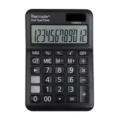 TECMASTER - Calculadora Con Panel Solar 12 dígitos TM100558