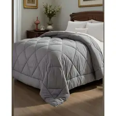 GENERICO - SET SÁBANAS MAS PLUMÓN NORDICO 2 PLAZAS GRIS 200CM X 230 CM