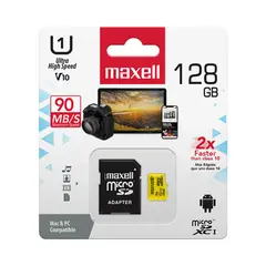 MAXELL - Tarjeta Memoria MicroSD 128GB 90MB/s Clase 10