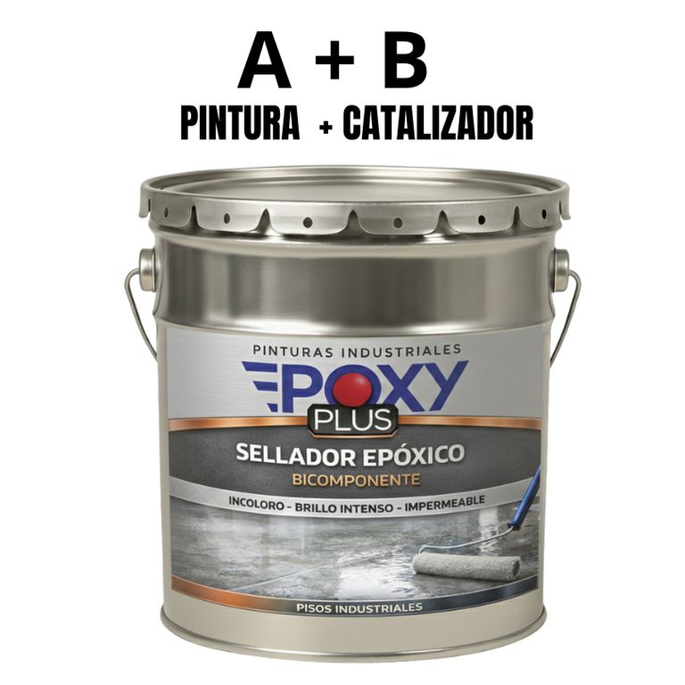 SELLADOR PISOS INDUSTRIALES EPÓXICO INCOLORO MULTISUPERFICIE - PREMIUM FULL SECADO - 18kg