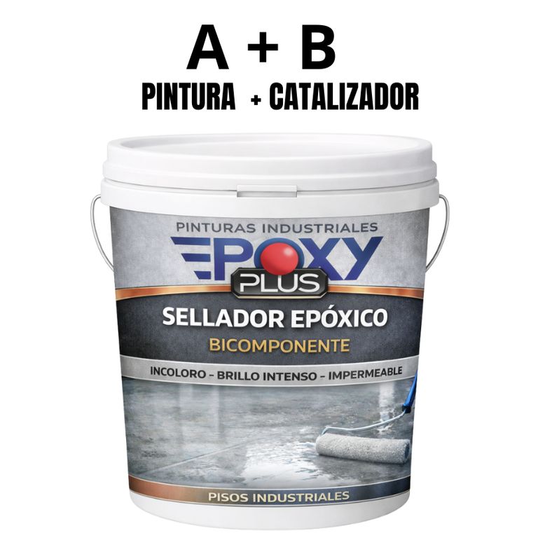 SELLADOR PISOS INDUSTRIALES EPÓXICO INCOLORO MULTISUPERFICIE - PREMIUM FULL SECADO - 14kg