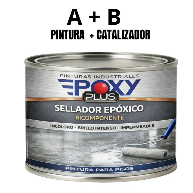 SELLADOR PISOS INDUSTRIALES EPÓXICO INCOLORO MULTISUPERFICIE - PREMIUM FULL SECADO - 2kg