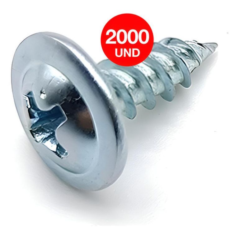 2 Cajas Tornillo Lenteja Wisefix Pfina Zincado 8x12 2000u