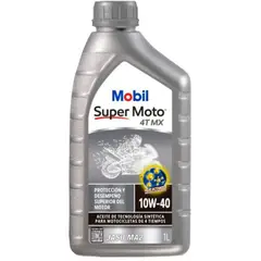 MOBIL - Aceite Motor para Moto 10w40 Sintetico Super Moto 4T MX