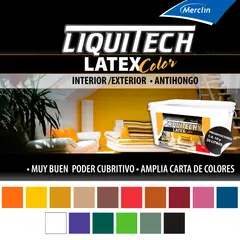 GENERICO - Latex Al Agua Color Int- Ext Antihongos Liquitech 1L Azul traful Mate