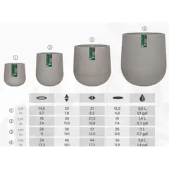 GENERICO - MACETERO CEMENTO MODELO MARAGOGI 46CM ALTO