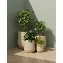 GENERICO - MACETERO BEIGE MODELO MARAGOGI 46CM ALTO