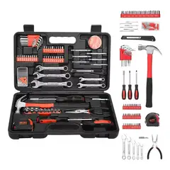 TNAKIEX - 146pzs Juego Herramientas Set Mecánicas Reparación Doméstica Plateado