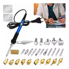 GENERICO - Pirograbador Cautin Para Madera Con Punta Lapiz 60w 35pcs