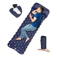 EVERSO - Colchón Inflable Plegable Portátil Para Acampar Colchoneta Azul