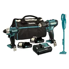 MAKITA - Kit Taladro Percutor /Atornillador/Aspiradora CLX228