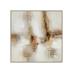 BROOKMAN - Cuadro Decorativo El Cañón Canvas Pintado a Mano Marco Dorado 100x100 cm