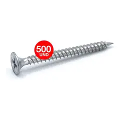DRL - 5 Caja Tornillo Volcanit Wisefix Pfina Zincado 6x1 58 500u
