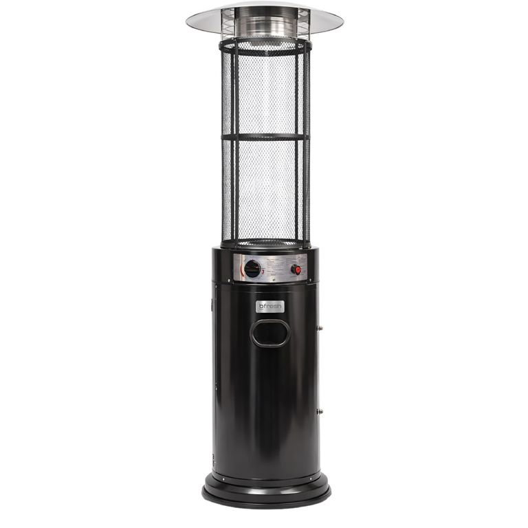 Estufa Patio Exterior Cilíndrica A Gas 12kw Negra Bfresh