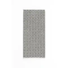 DEKOHOME - ALFOMBRA 60X130CM NEGRO