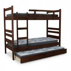 BLOCCARE - Camarote Desmontable Triple Con Colchones 1.5 Plaza