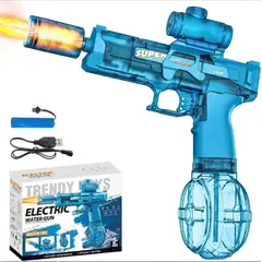 GENERICO - Pistola De Agua Eléctrica Recargable Juguete Luz Led Niños