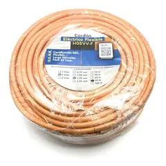 GENERICO - Cable Cordón Eléctrico Sil Flexible 3x1,50mm2 50m Naranja certificado