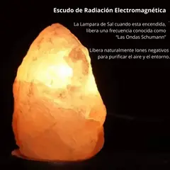 GENERICO - Lámpara de Sal Natural para Decoración Relajación y Bienestar en el Hogar