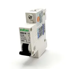EBASEE - Interruptor Automático 1x 10a Curva C 6ka Certificado