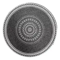 HD HOGAR SPA - Set 6 De Individuales Redondos Trenzados 38cm Lino