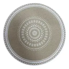 HD HOGAR SPA - Set 6 De Individuales Redondos Trenzados 38cm Lino