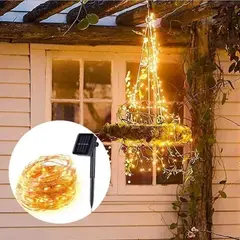 COREL - Guirnalda LED Cálida Solar 10 m Iluminación Decorativa Premium
