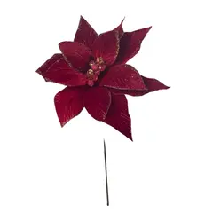 COREL - Poinsettia Roja Terciopelo 30 cm