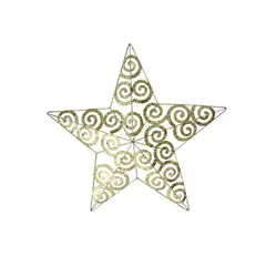 COREL - Estrella Navideña con Glitter 50cm dorada
