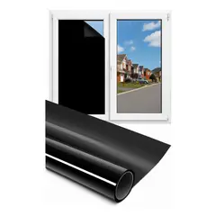 GENERICO - Vinil Espejo Privacidad Film Solar Electrostica Ventanas Negro