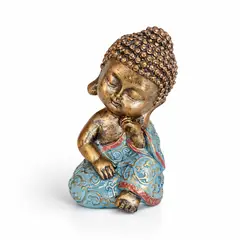 COLETTE - Figura Decorativa Adorno Resina Estilo Oriental Baby Buda Shanti