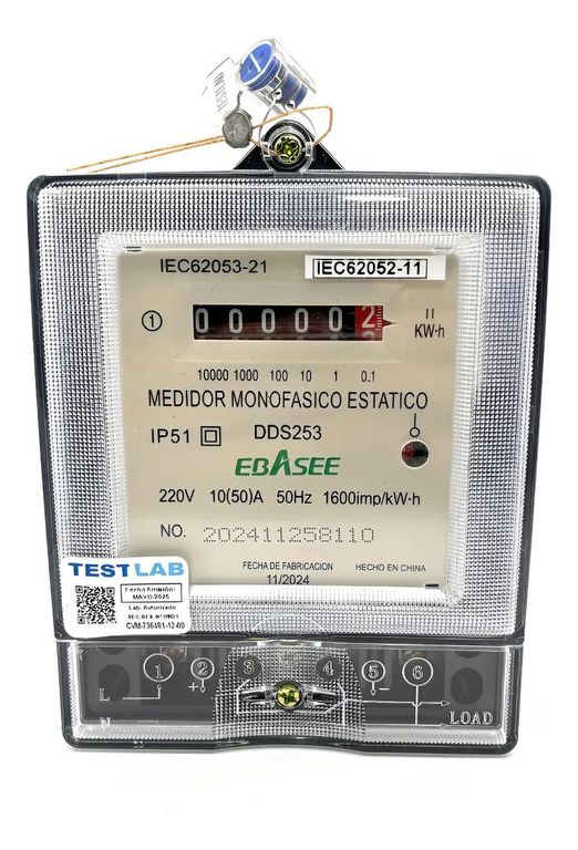 Medidor Electronico Monofasico Ebasee 1050a Certificado.
