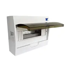 DRL LIGHTING - Tablero Eléctrico Sobrepuesto Drl 12 Modulos Tapa Clara Sec