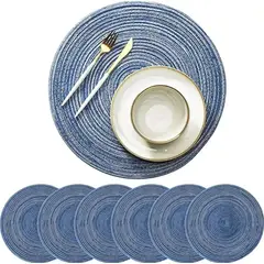 OKAY - Set De 6 Individuales Redondos Trenzados 38cm
