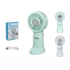 IRM - Mini Ventilador Portátil Recargable Usb De Mano Celeste