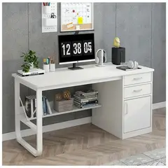 HOMER DESIGN - Escritorio Moderno Con Cajoneras 100x60x72cm Para Oficina