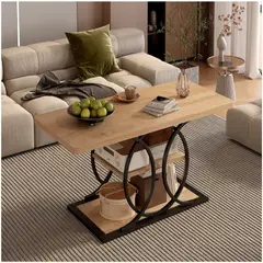 HOMER DESIGN - Mesa De Centro Minimalista Con Cubierta De Melamina 50x120cm