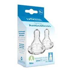 DR BROWNS - Tetinas para Mamadera Dr Brown´s Estándar Anticólicos 9M+ Corte ¨Y¨ 2unidades